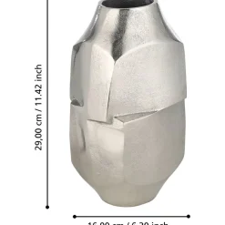 Metallivaasi Eglo Living Abucay, 29cm, nikkeli