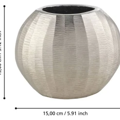 Metallivaasi Eglo Living Abucay, 13cm, nikkeli