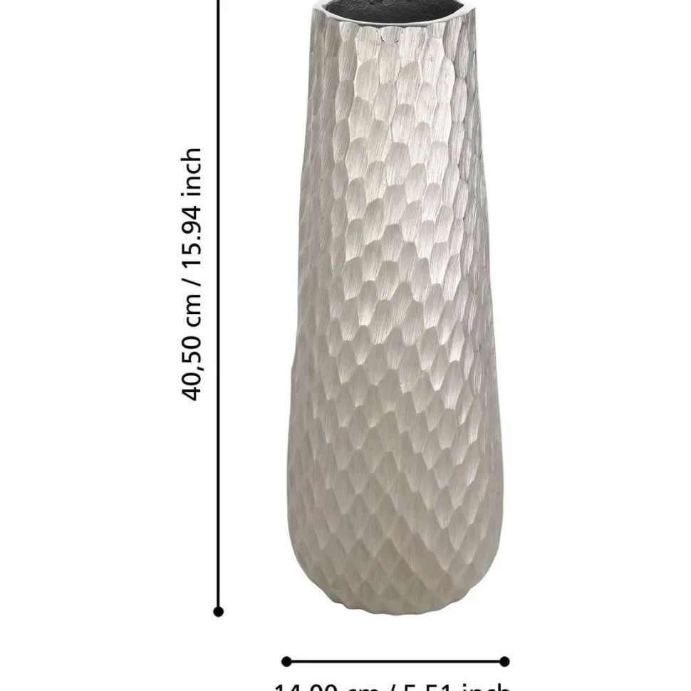 Metallivaasi Eglo Living Nilgaut, 40.5cm, nikkeli