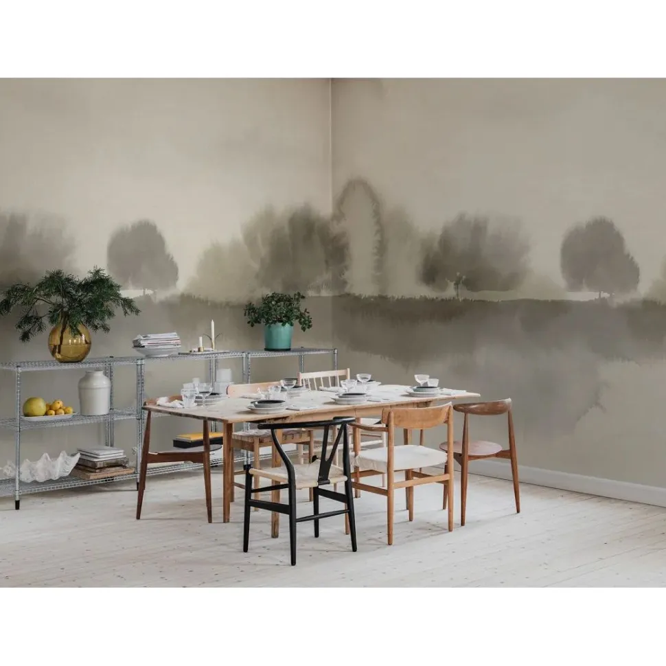 Metsätapetti Rebel Walls Stormy Forest beige, mittatilaus, non-woven