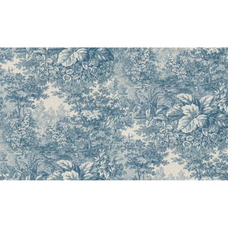 Metsätapetti Sandberg Forest Toile sininen, mittatilaus, non-woven
