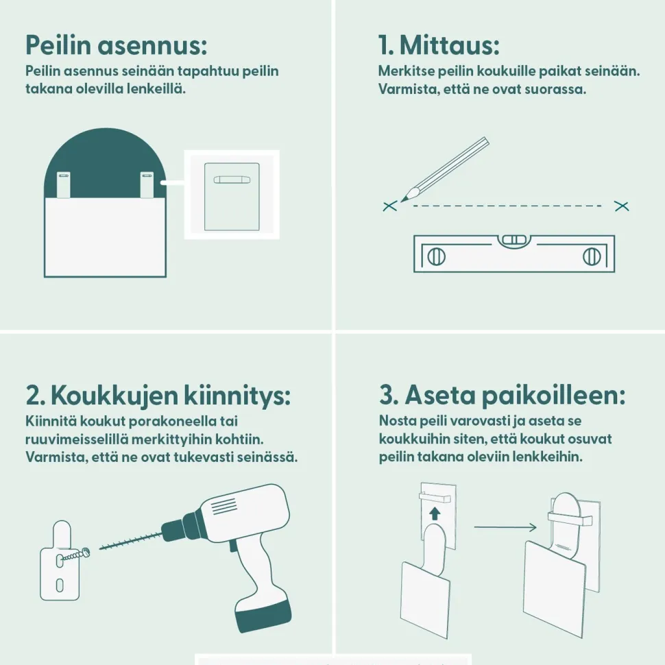 Mittatilauspeili Suomen Lasitehdas, ovaali