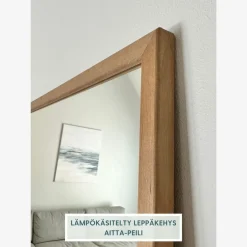 Mittatilauspeili Suomen Lasitehdas, puukehyksillä