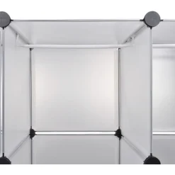 Moduulikaappi 18 lokeroa 37x146x180,5 cm valkoinen