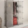 Moduulikaappi 9 lokeroa 37x115x150 cm valkoinen