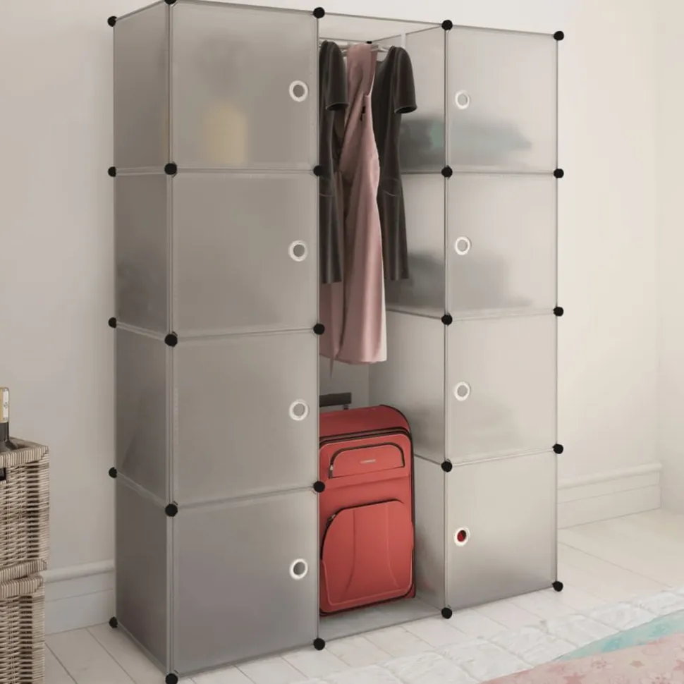 Moduulikaappi 9 lokeroa 37x115x150 cm valkoinen