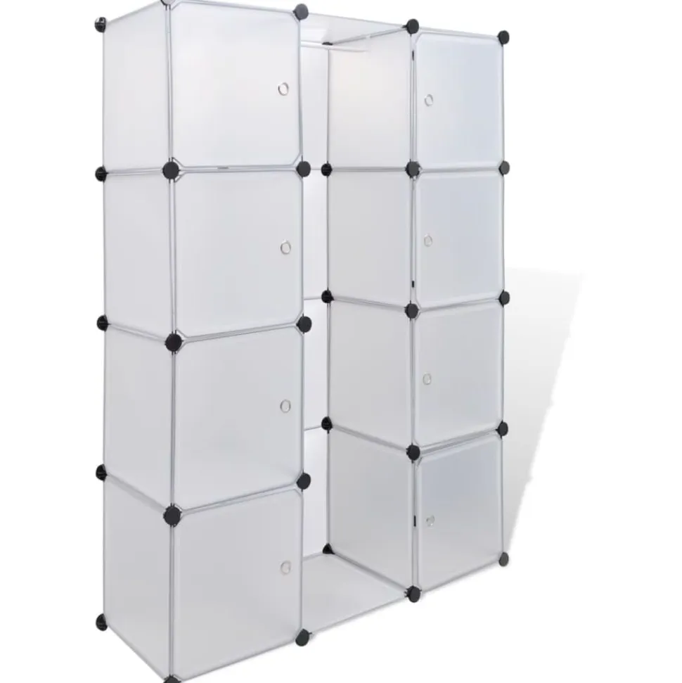 Moduulikaappi 9 lokeroa 37x115x150 cm valkoinen