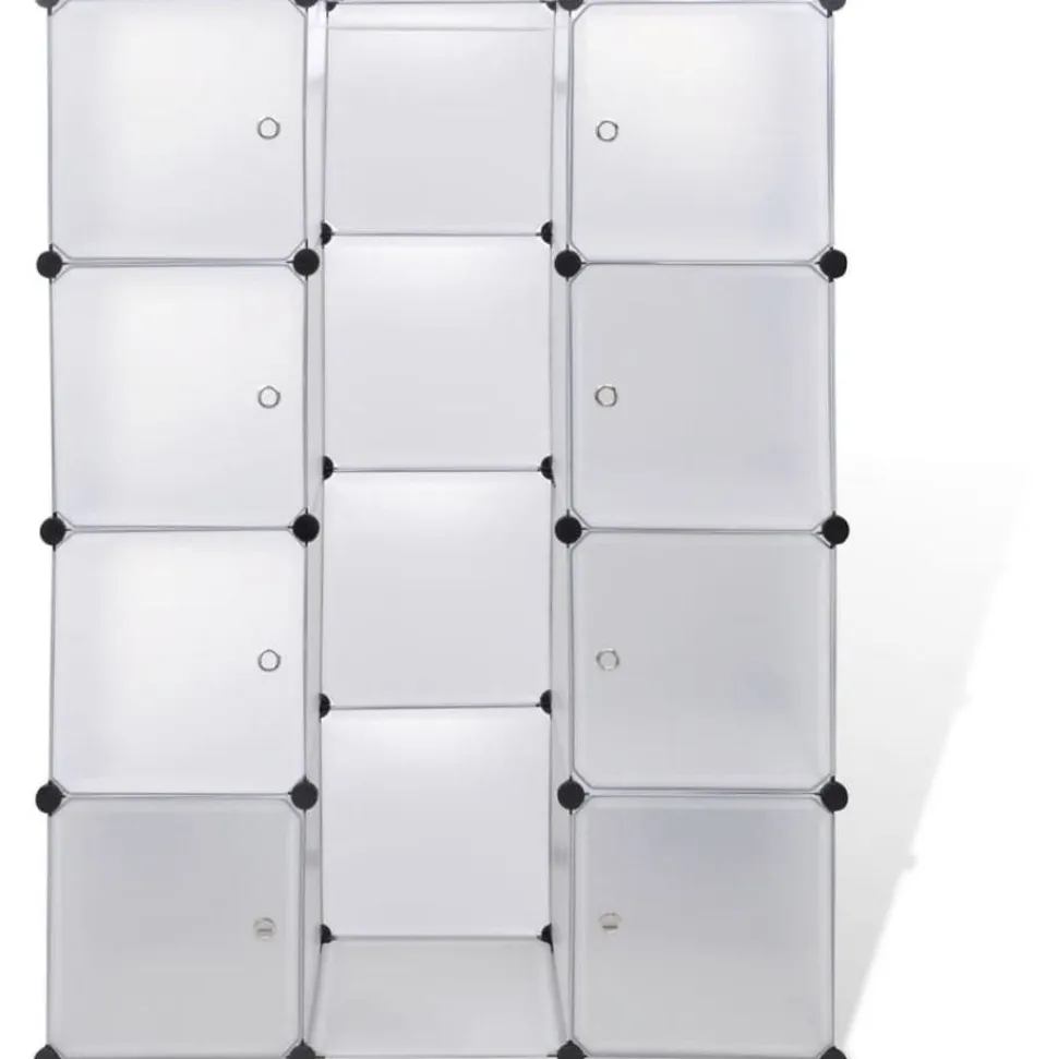 Moduulikaappi 9 lokeroa 37x115x150 cm valkoinen