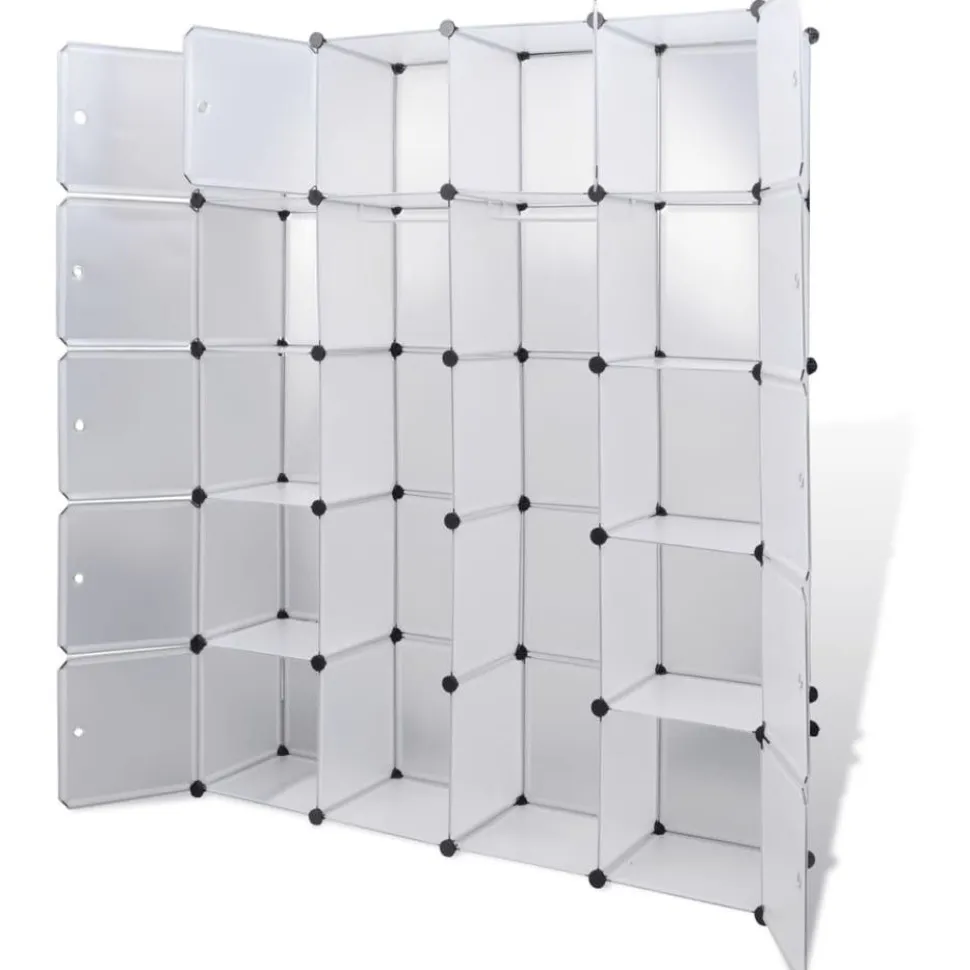 Moduulikaappi 14 lokeroa 37 x 146 x 180,5 cm valkoinen