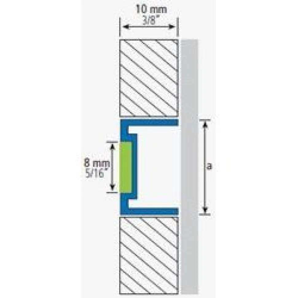 Monitoimilista Euroshrink jälkivalaiseva poistumistieopastus alumiini 250a, 15mm x 2.5m, mattahopea