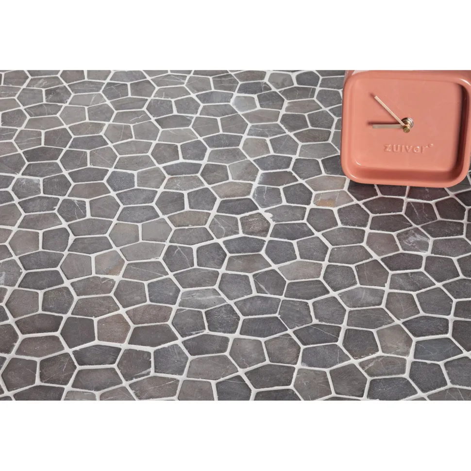 Mosaiikkilaatta Qualitystone Pentagon Mini Grey, 30x50mm