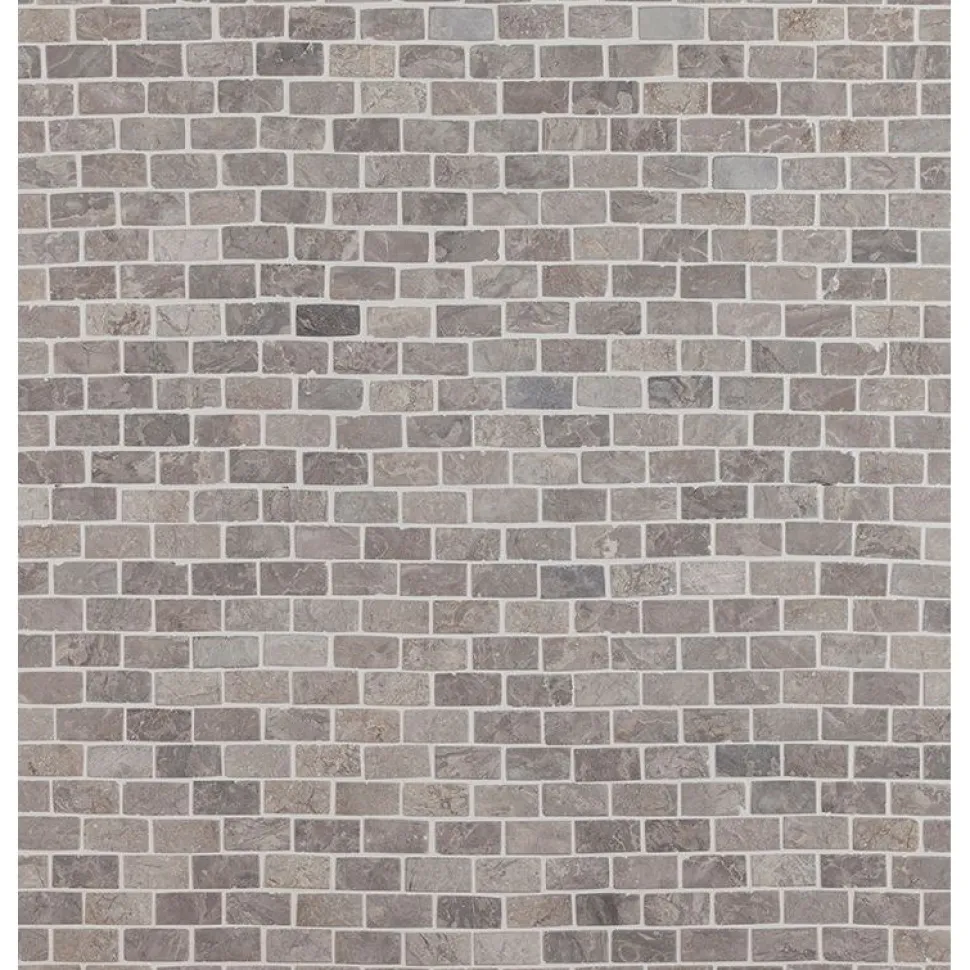 Mosaiikkilaatta Qualitystone Brick Mini Light Grey, 20x40mm