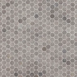 Mosaiikkilaatta Qualitystone Hexagon Mini Light Grey, 30x30mm