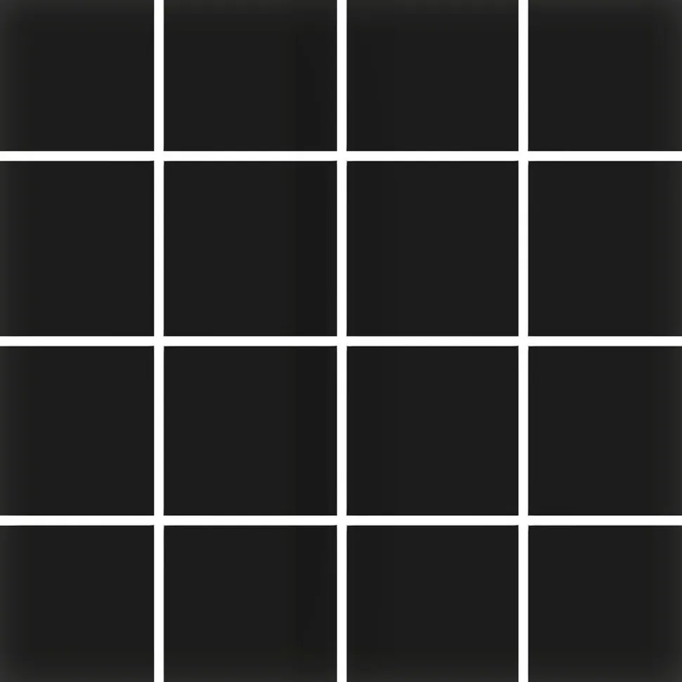 Mosaiikkilaatta Pukkila Color Black, himmeä, sileä, 47x47mm