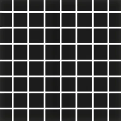 Mosaiikkilaatta Pukkila Color Black, himmeä, sileä, 22x22mm