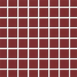 Mosaiikkilaatta Pukkila Color Burgundy, himmeä, sileä, 22x22mm