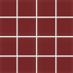 Mosaiikkilaatta Pukkila Color Burgundy, himmeä, sileä, 47x47mm