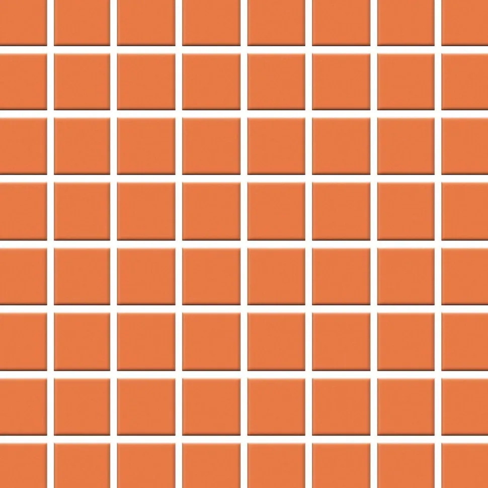 Mosaiikkilaatta Pukkila Color Tangerine, himmeä, sileä, 22x22mm