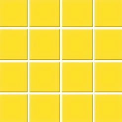 Mosaiikkilaatta Pukkila Color Yellow, himmeä, sileä, 47x47mm