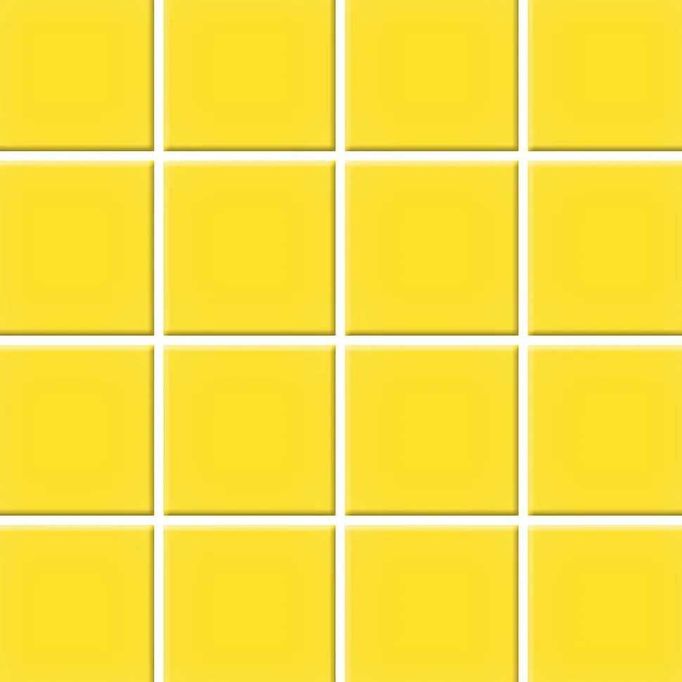 Mosaiikkilaatta Pukkila Color Yellow, himmeä, sileä, 47x47mm