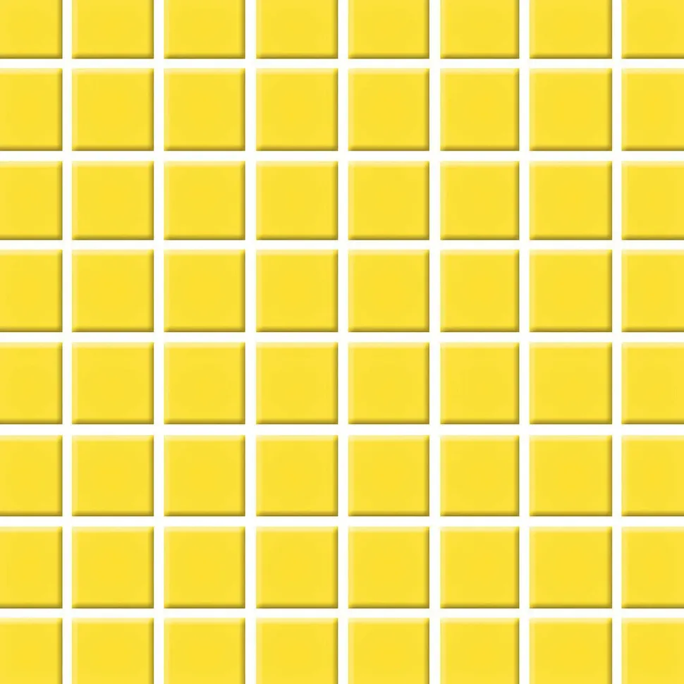 Mosaiikkilaatta Pukkila Color Yellow, himmeä, sileä, 22x22mm