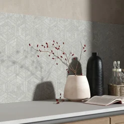 Mosaiikkilaatta Pukkila Ease Esagona T72 Light Grey matta sileä