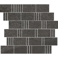 Mosaiikkilaatta Pukkila Landstone Anthracite Pave himmeä sileä 298x298 mm