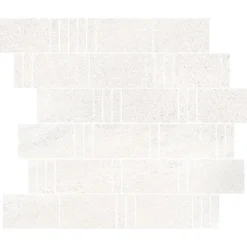 Mosaiikkilaatta Pukkila Landstone White Pave himmeä sileä 298x298 mm