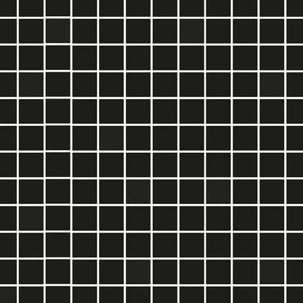 Mosaiikkilaatta Pukkila Mosaico Porcelanico Black himmeä sileä 25x25 mm