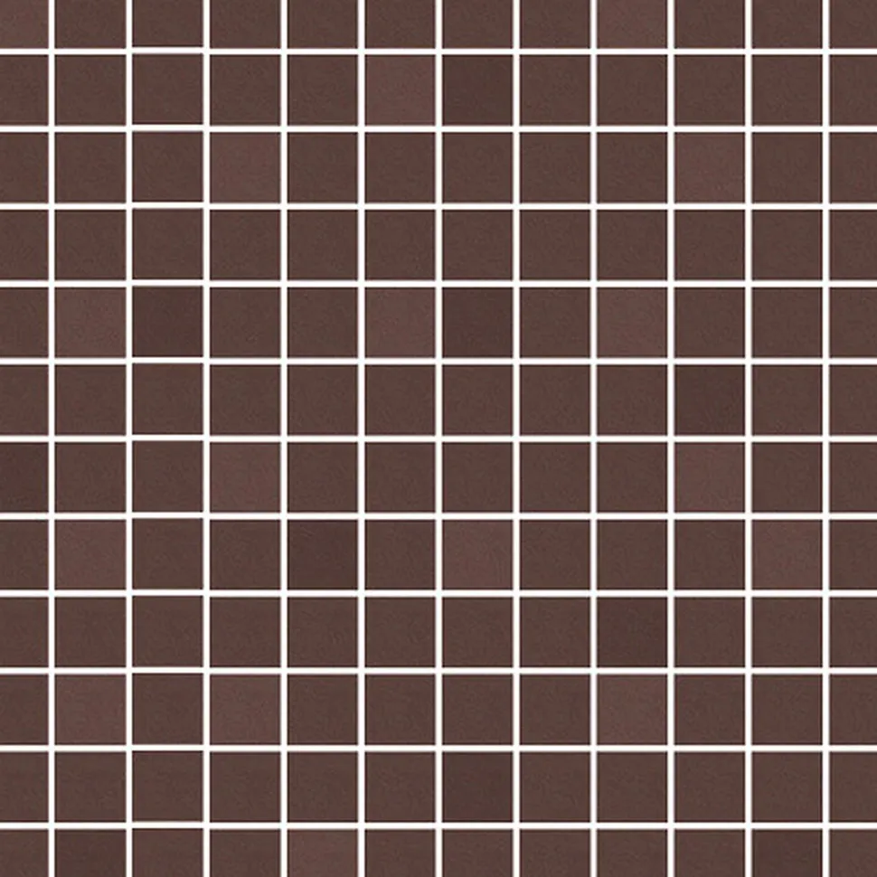 Mosaiikkilaatta Pukkila Mosaico Porcelanico Brown himmeä sileä 25x25 mm