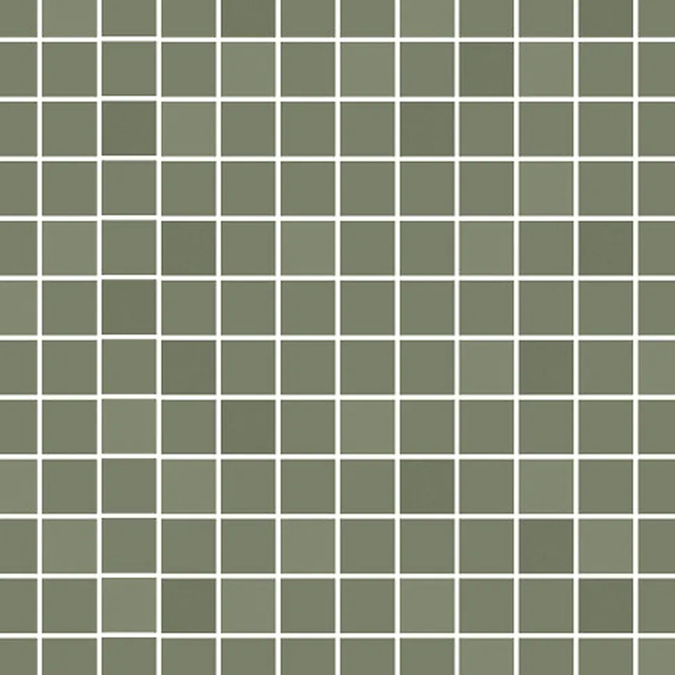 Mosaiikkilaatta Pukkila Mosaico Porcelanico Green himmeä sileä 25x25 mm