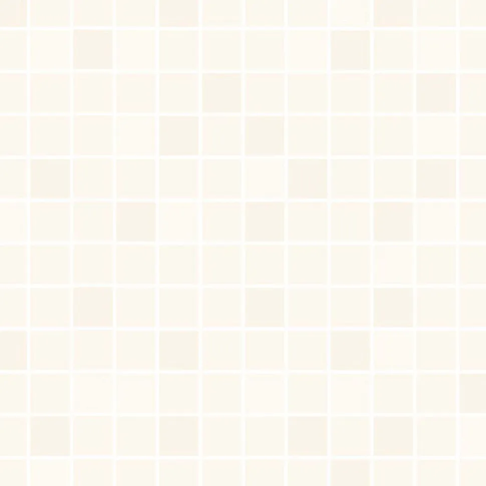 Mosaiikkilaatta Pukkila Mosaico Porcelanico Porcelaine White himmeä sileä 25x25 mm