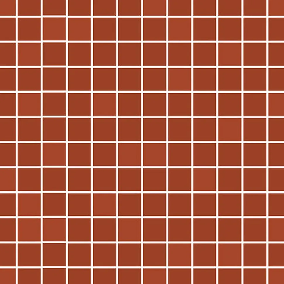 Mosaiikkilaatta Pukkila Mosaico Porcelanico Red himmeä sileä 25x25 mm