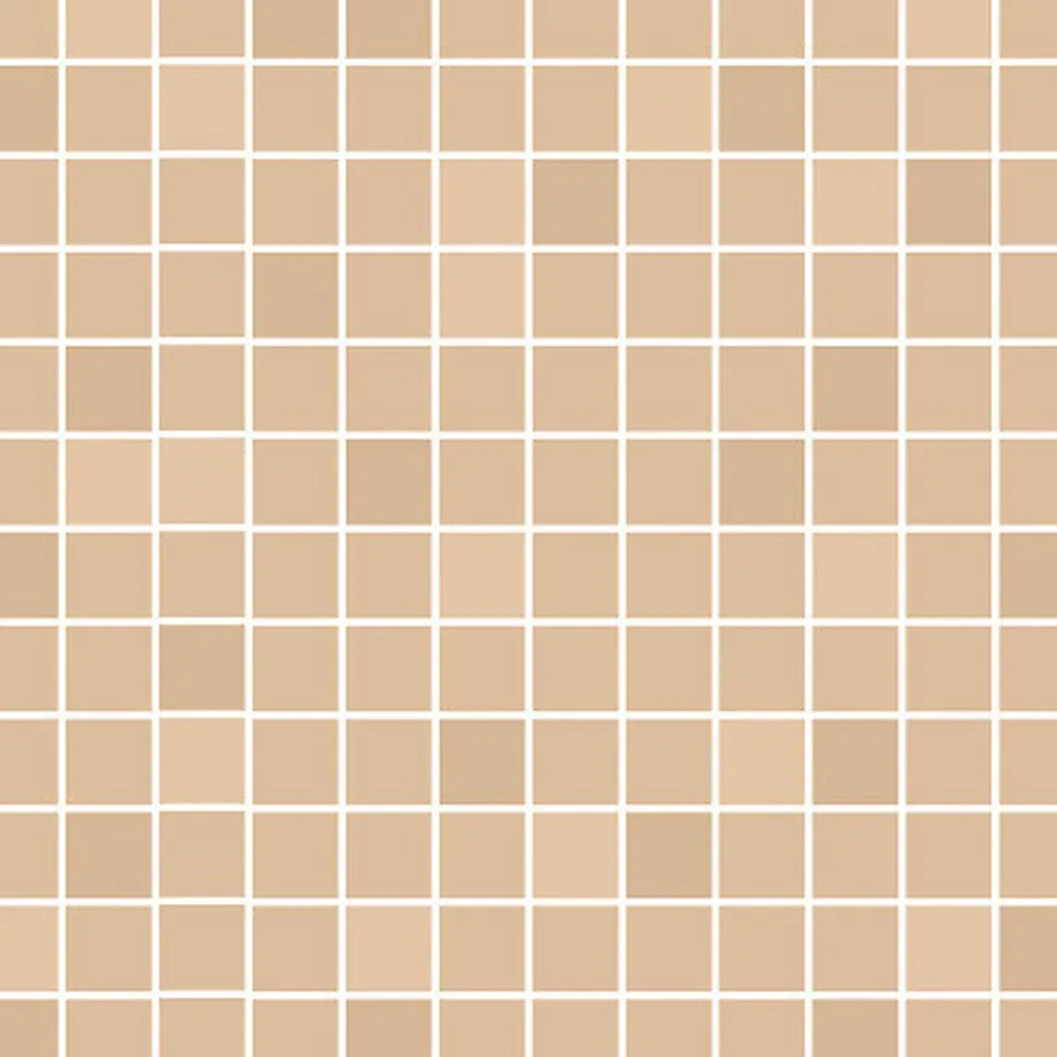 Mosaiikkilaatta Pukkila Mosaico Porcelanico Straw Yellow himmeä sileä 25x25 mm