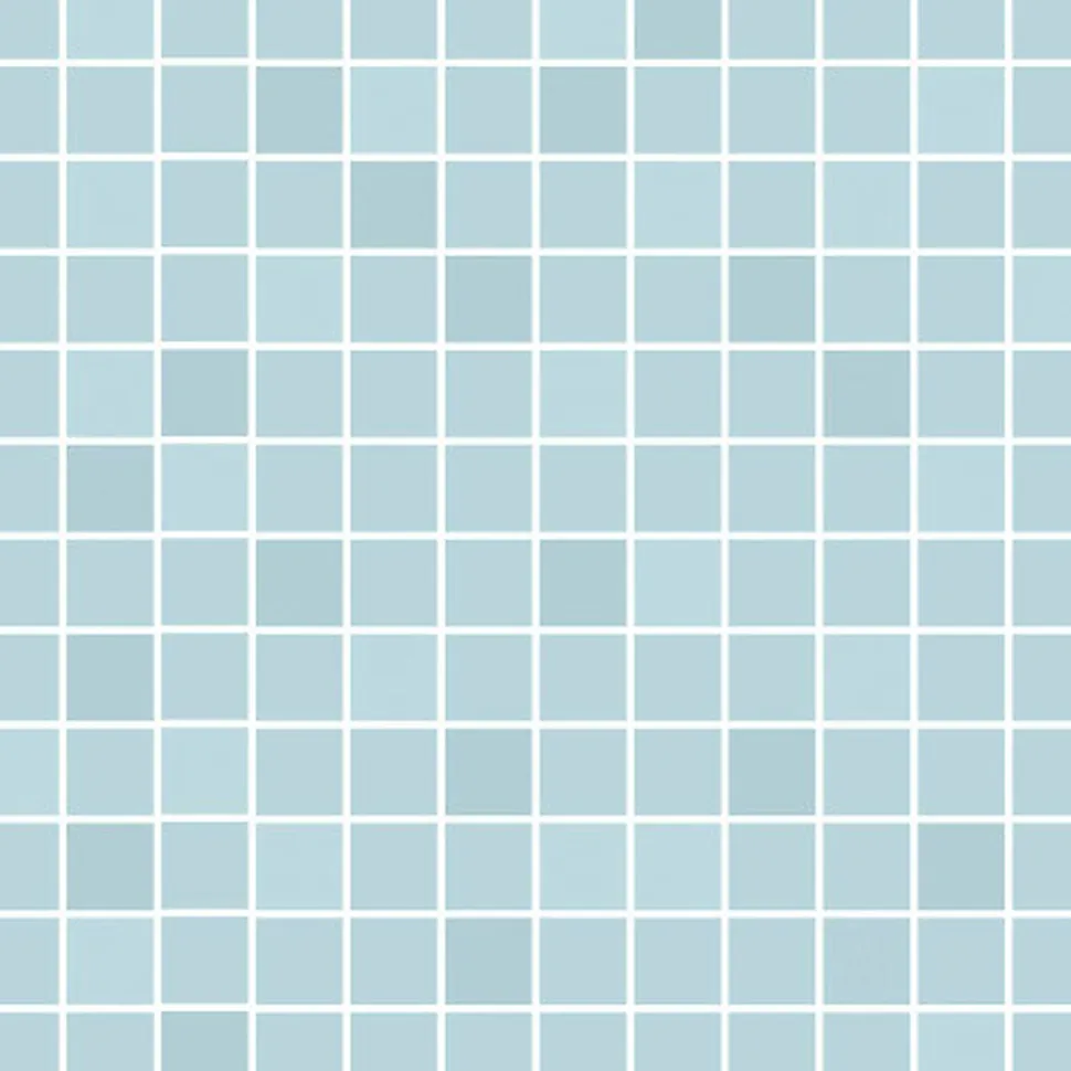 Mosaiikkilaatta Pukkila Mosaico Porcelanico Turquoise himmeä sileä 25x25 mm