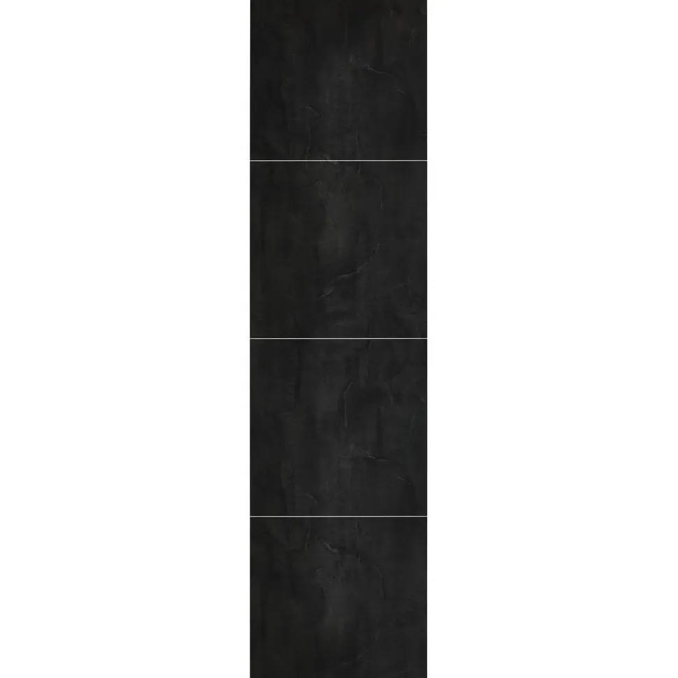 Märkätilalevy Berry Alloc Wall&Water Black Velvet Satin 600 x 600 mm:n kuviolla