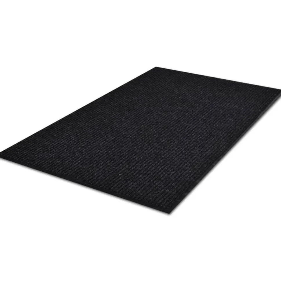 Musta pvc ovimatto 90 x 150 cm