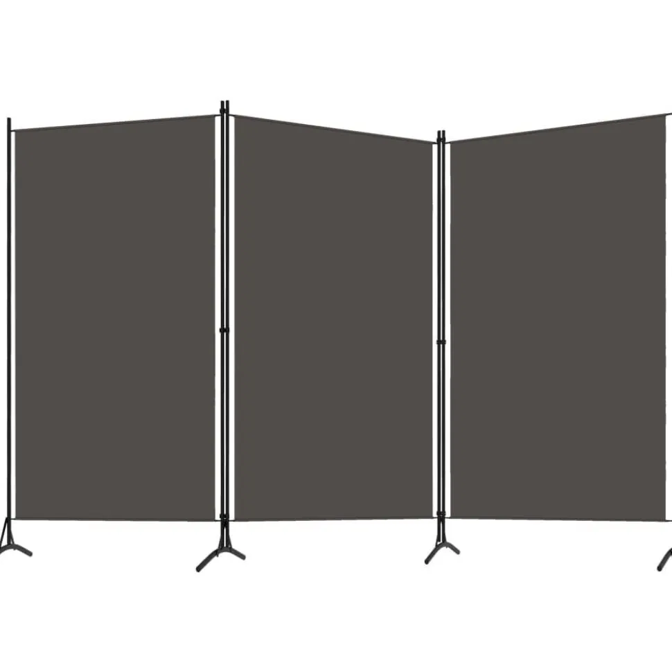 3-paneelinen tilanjakaja, antrasiitti, 260x180 cm