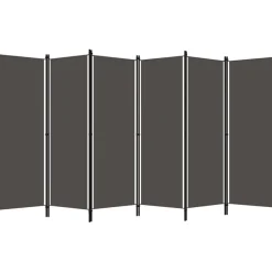 6-paneelinen tilanjakaja, antrasiitti, 300x180 cm