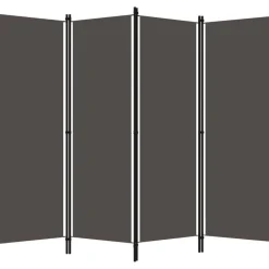 4-paneelinen tilanjakaja, antrasiitti, 200x180 cm