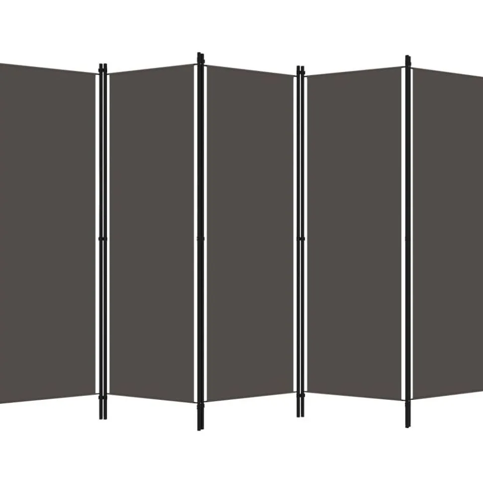 5-paneelinen tilanjakaja, antrasiitti, 250x180 cm