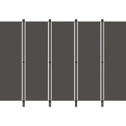 5-paneelinen tilanjakaja, antrasiitti, 250x180 cm