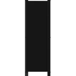 4-paneelinen tilanjakaja, musta, 200x180 cm