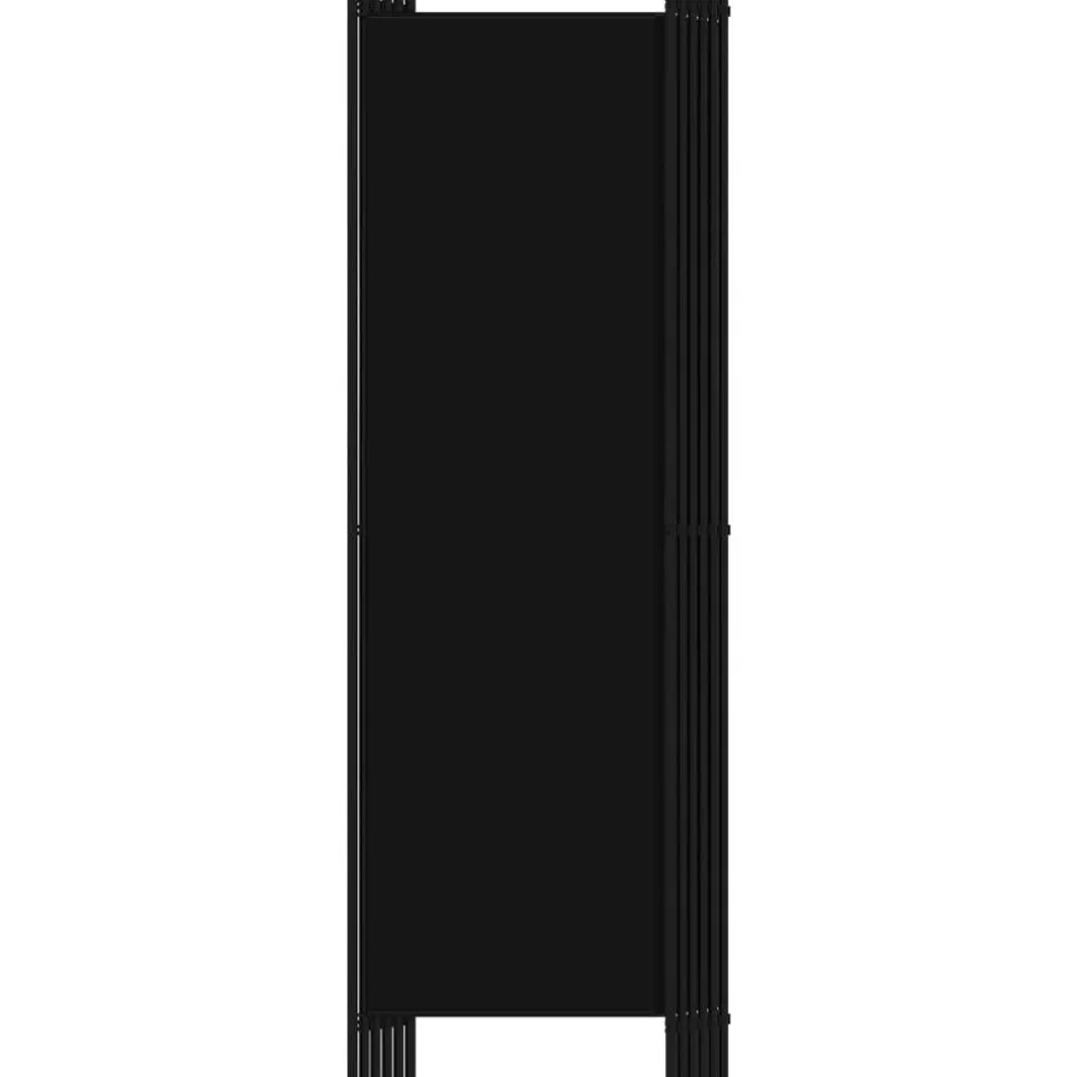 6-paneelinen tilanjakaja, musta, 300x180 cm