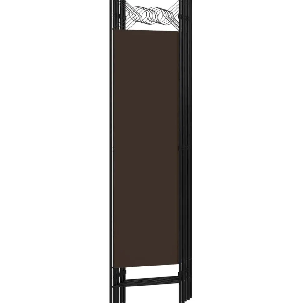 5-paneelinen tilanjakaja, ruskea, 200x180 cm
