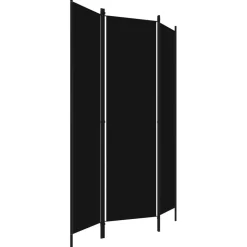 3-paneelinen tilanjakaja, musta, 150x180 cm