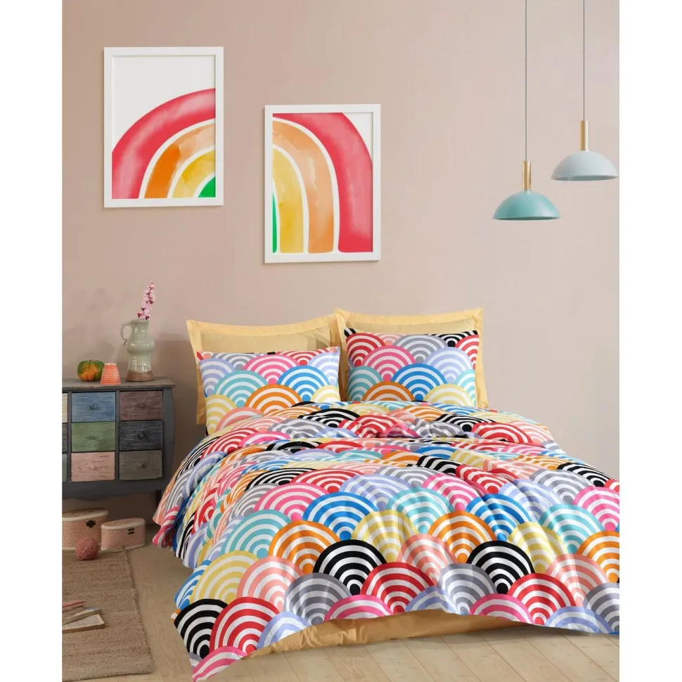 Parivuoteen päiväpeitto Linento Gokkusagi, 200x235cm, monivärinen