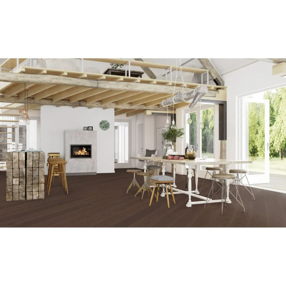 Parketti Boen Oak Brazilian Brown Animoso, 181mm, mattalakattu, harjattu