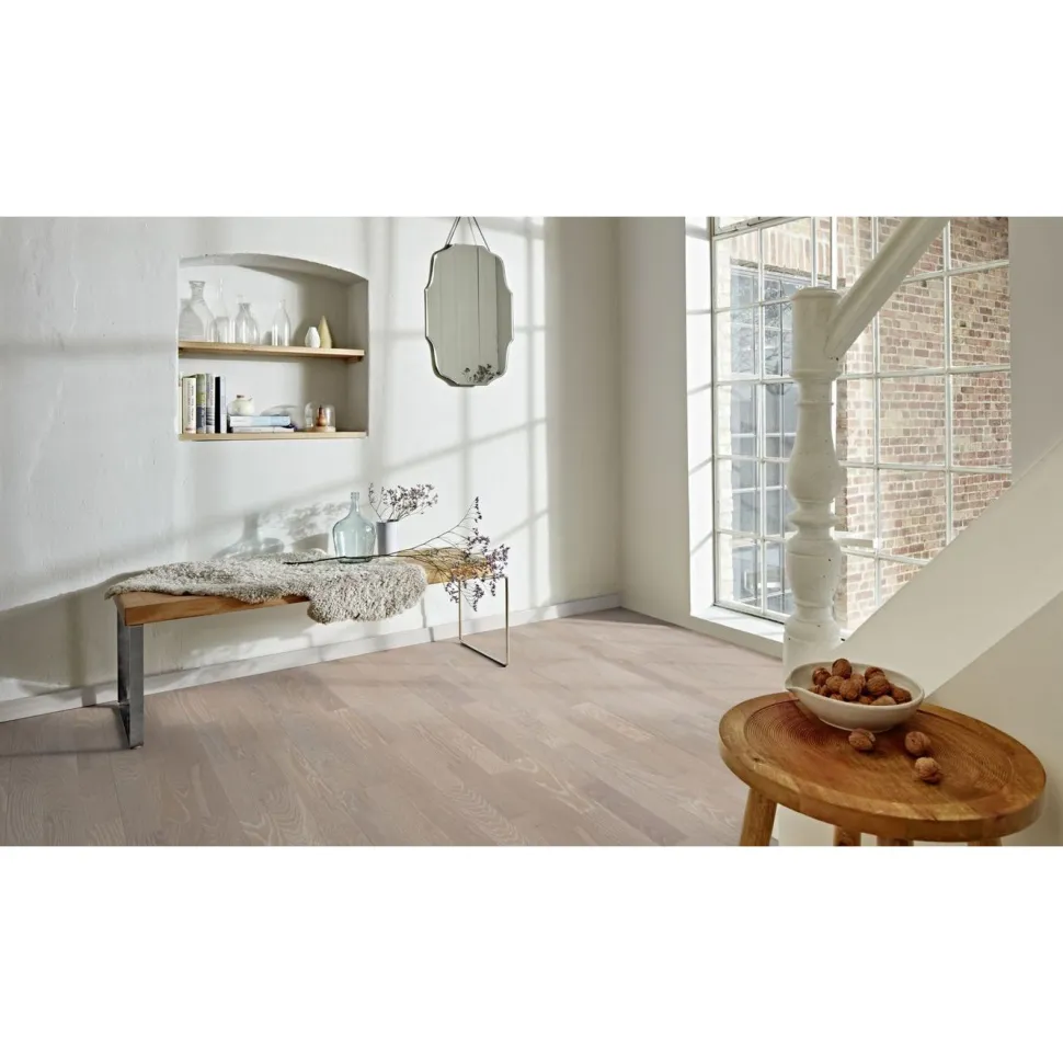 Parketti Boen Oak Grey Harmony Finale 3S, mattalakattu, harjattu