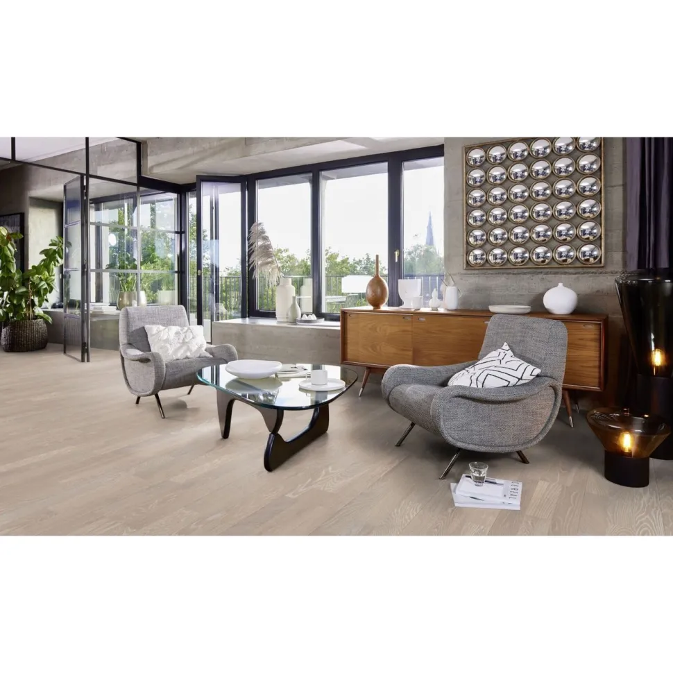 Parketti Boen Oak Grey Harmony Finale 3S, mattalakattu, harjattu
